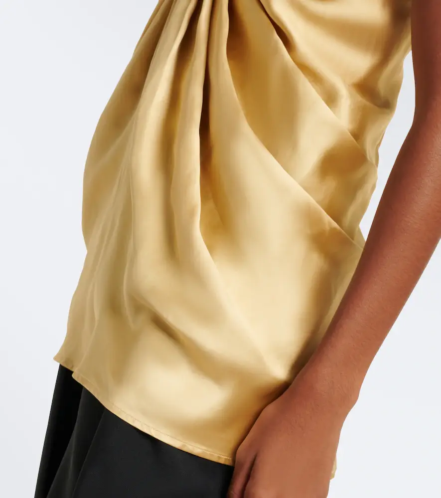 Tove Eden gathered silk satin bustier top | Thumbnail 2 Tove Eden gathered silk satin bustier top | Thumbnail 2