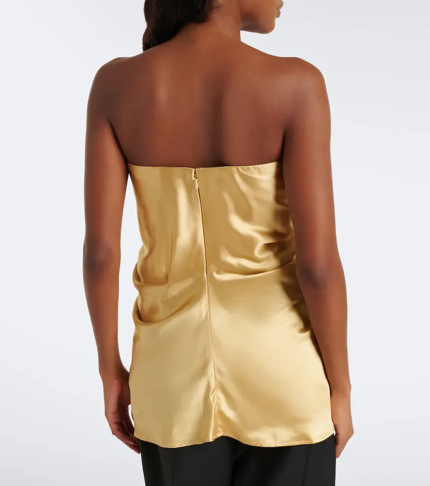 Tove Eden gathered silk satin bustier top | Thumbnail 3 Tove Eden gathered silk satin bustier top | Thumbnail 3