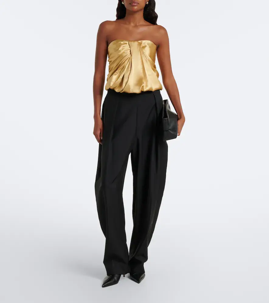 Tove Eden gathered silk satin bustier top | Thumbnail 4 Tove Eden gathered silk satin bustier top | Thumbnail 4