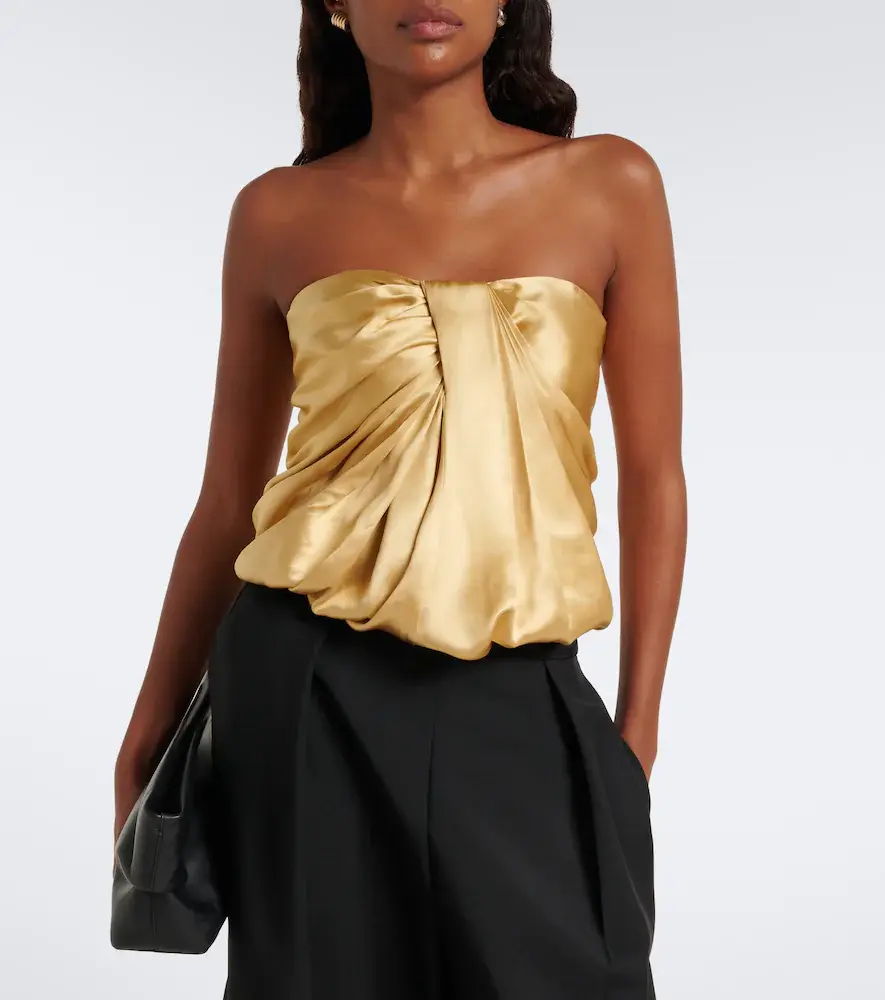Tove Eden gathered silk satin bustier top | Thumbnail 5 Tove Eden gathered silk satin bustier top | Thumbnail 5