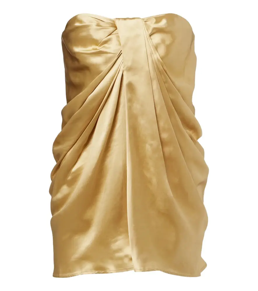 Eden gathered silk satin bustier top Eden gathered silk satin bustier top