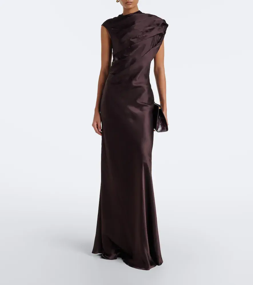 Tove Saige gathered satin gown | Thumbnail 2