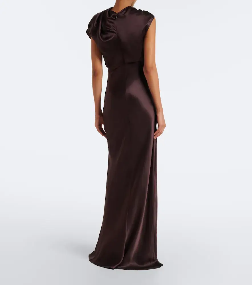 Tove Saige gathered satin gown | Thumbnail 3