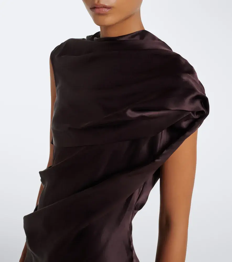 Tove Saige gathered satin gown | Thumbnail 4