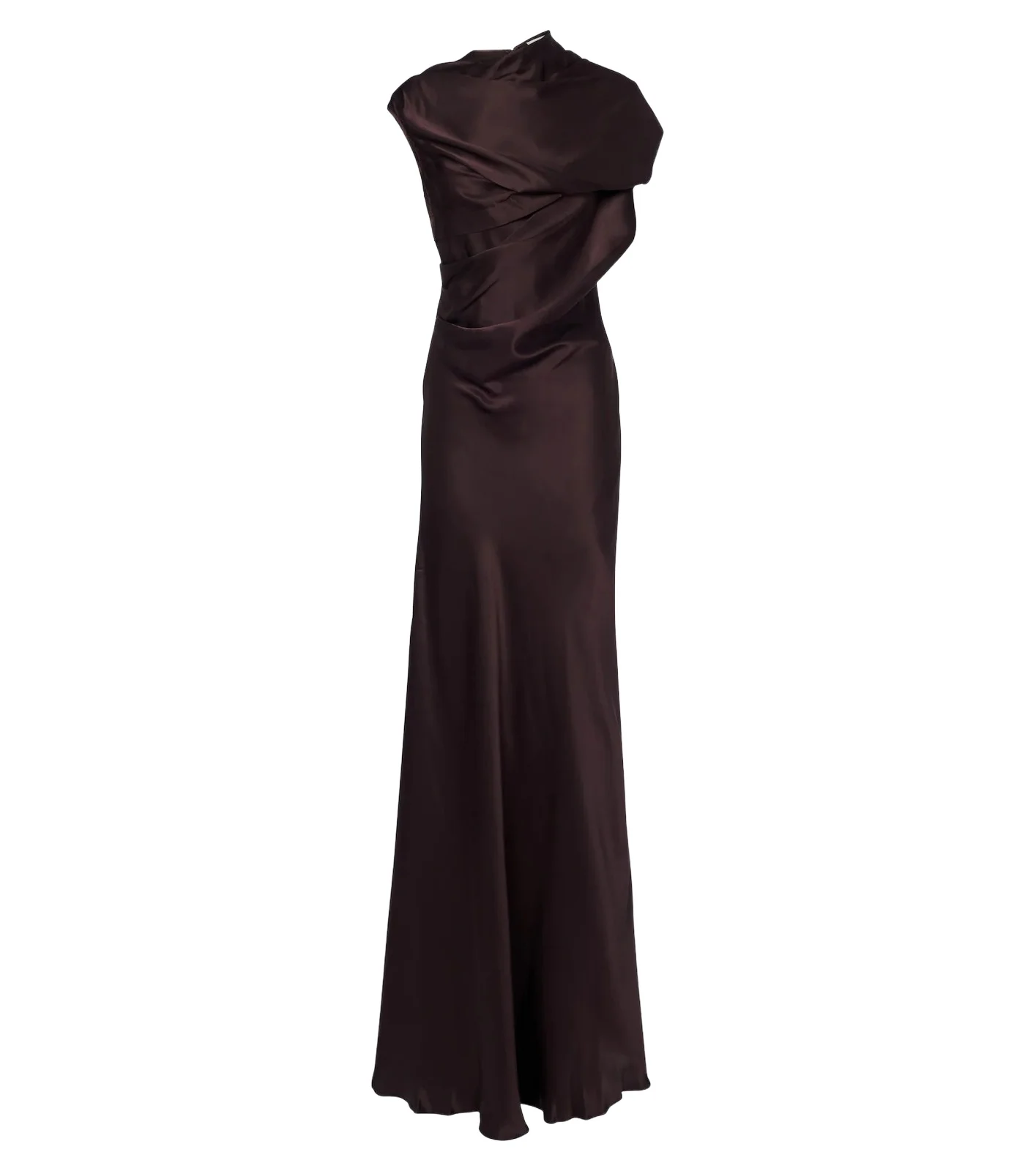 Tove Saige gathered satin gown