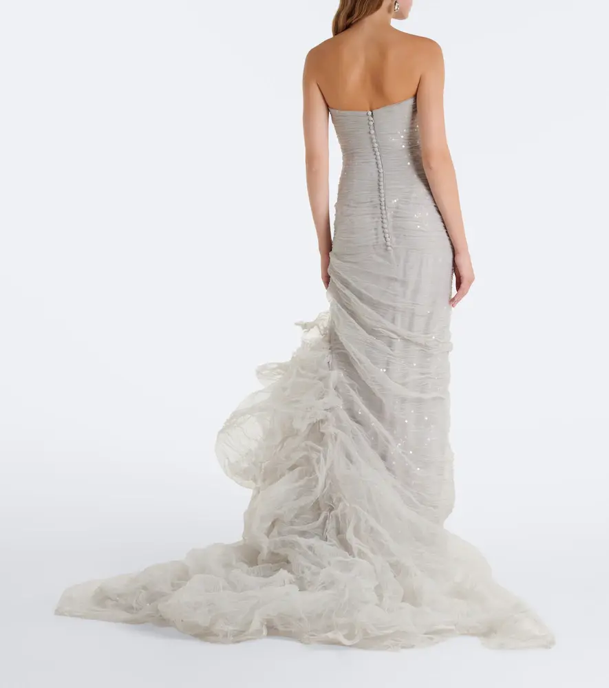 Marmar Halim Sequined bustier gown | Thumbnail 4 Marmar Halim Sequined bustier gown | Thumbnail 4