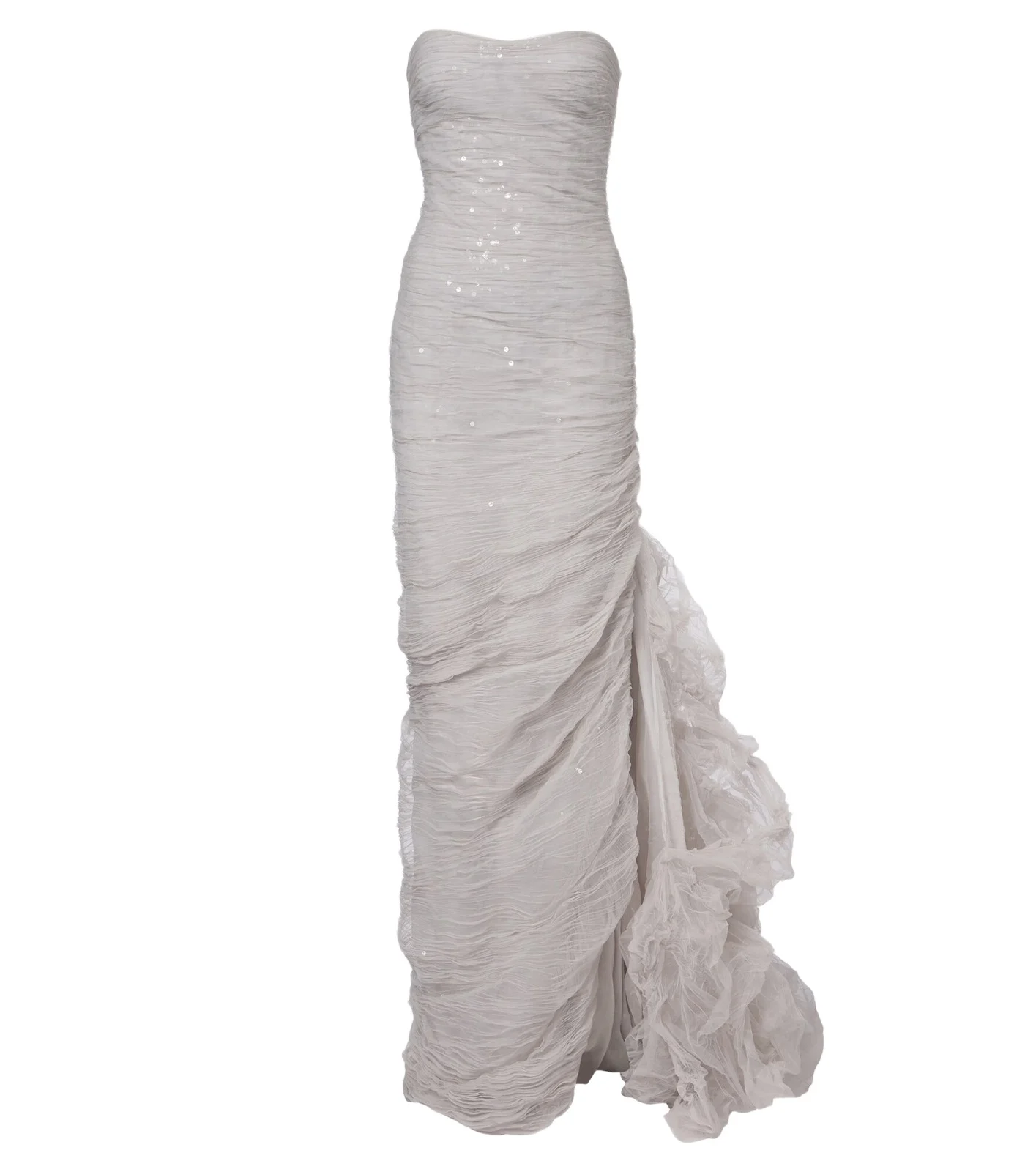 Sequined bustier gown