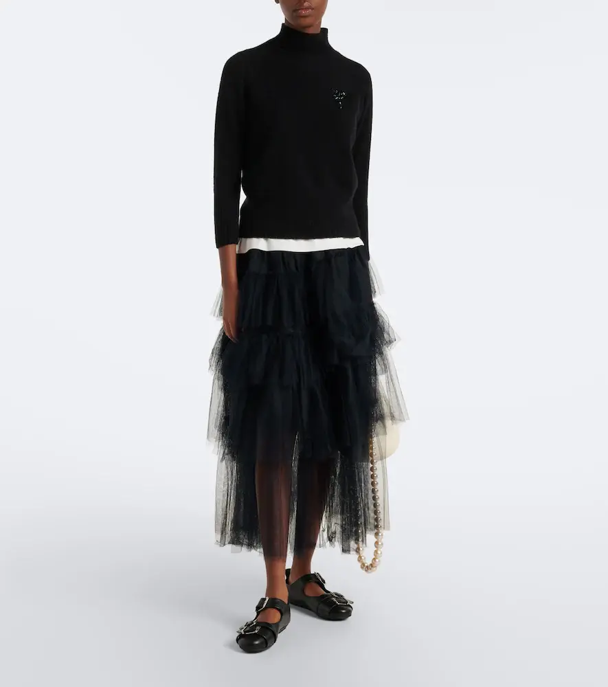 Simone Rocha Embellished cashmere turtleneck sweater | Thumbnail 5