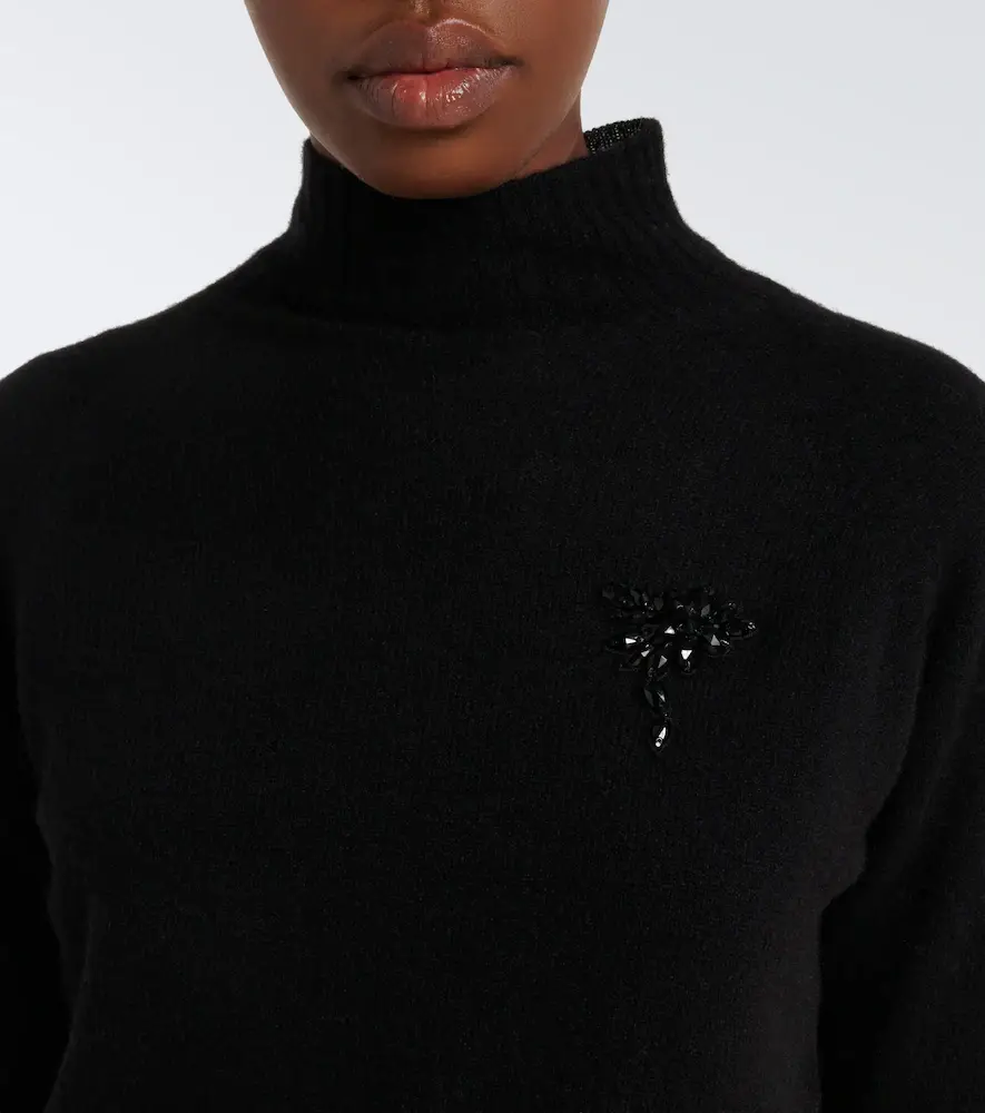 Simone Rocha Embellished cashmere turtleneck sweater | Thumbnail 6