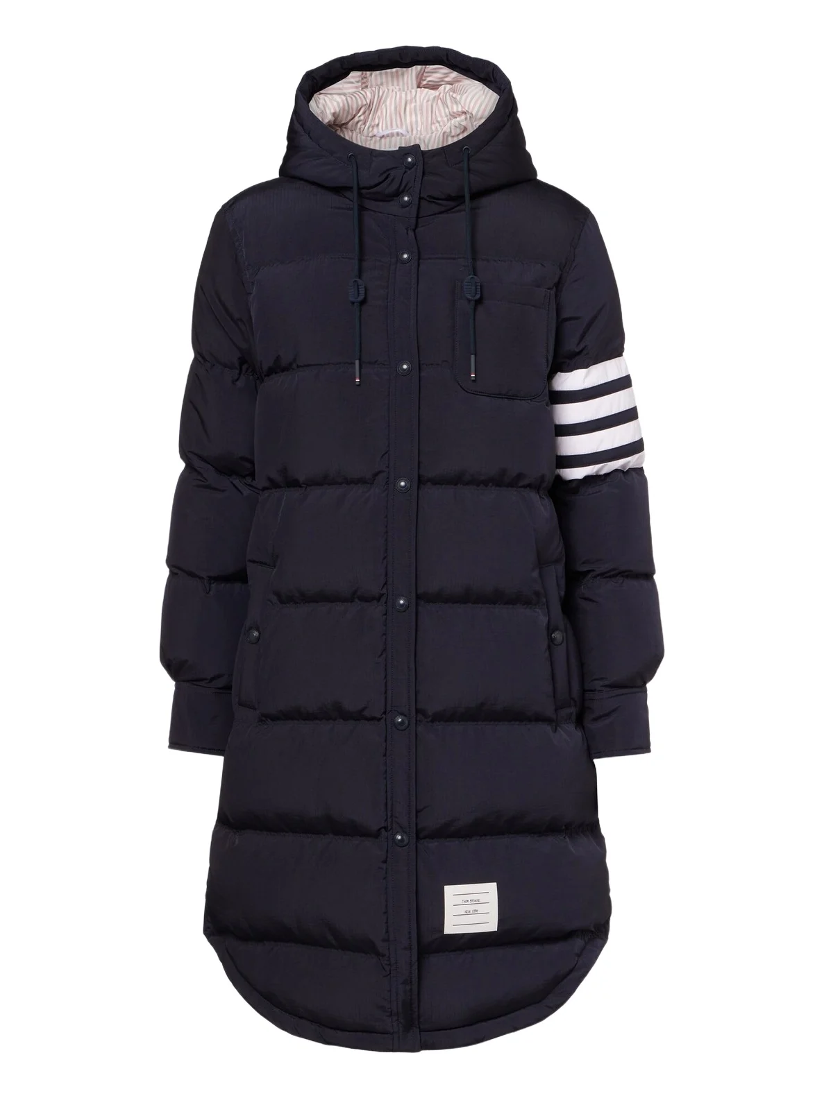 Thom Browne 4-Bar hooded down coat