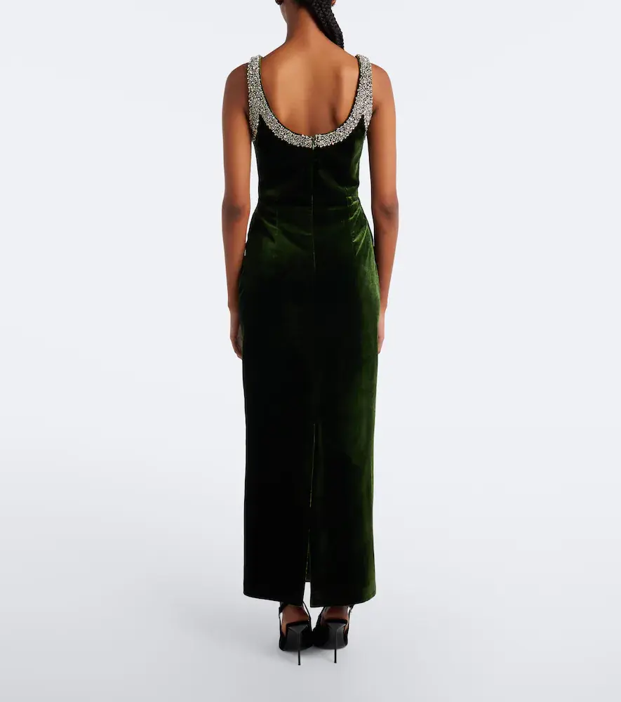 The New Arrivals Ilkyaz Ozel Embellished velvet cocktail dress | Thumbnail 2 The New Arrivals Ilkyaz Ozel Embellished velvet cocktail dress | Thumbnail 2