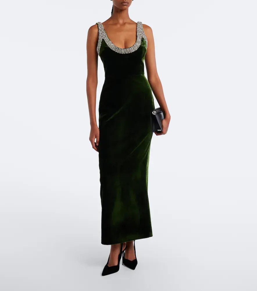 The New Arrivals Ilkyaz Ozel Embellished velvet cocktail dress | Thumbnail 3 The New Arrivals Ilkyaz Ozel Embellished velvet cocktail dress | Thumbnail 3