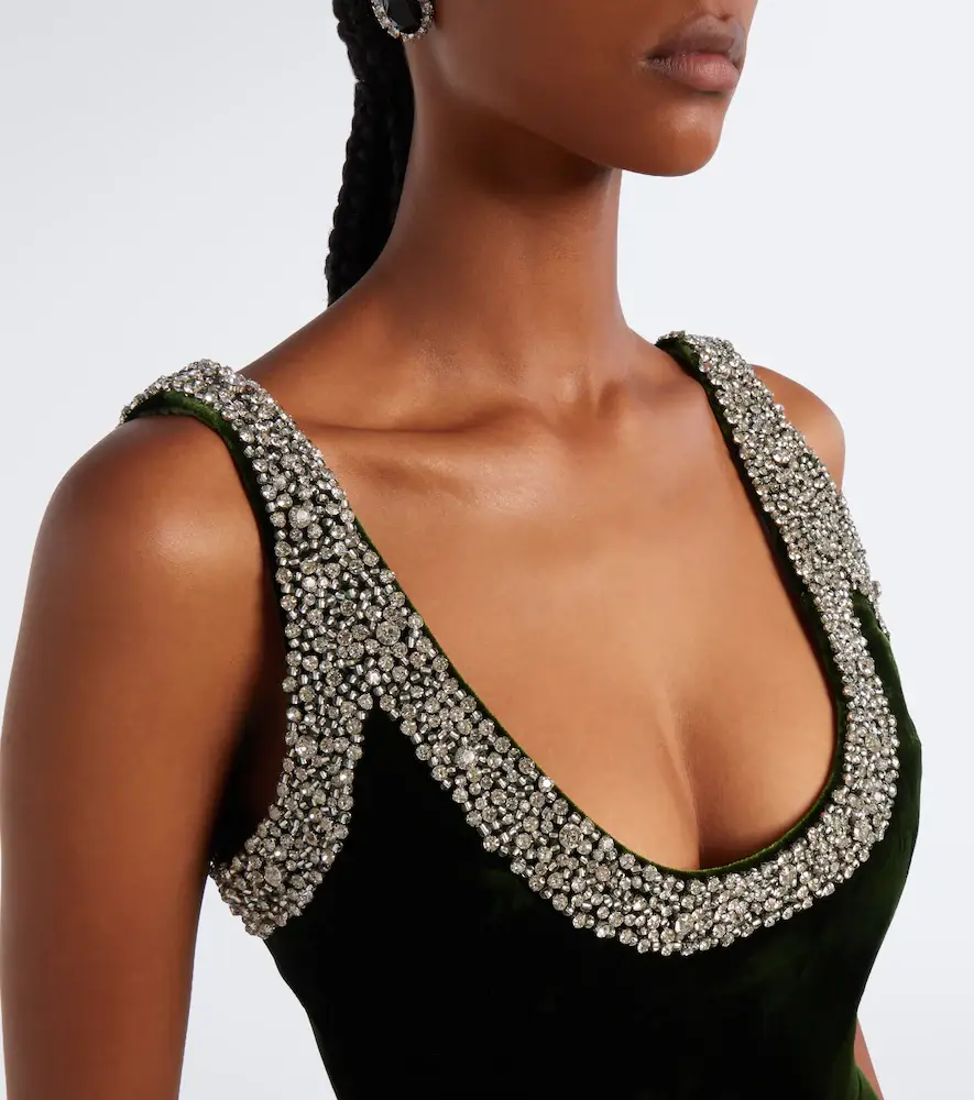The New Arrivals Ilkyaz Ozel Embellished velvet cocktail dress | Thumbnail 4 The New Arrivals Ilkyaz Ozel Embellished velvet cocktail dress | Thumbnail 4