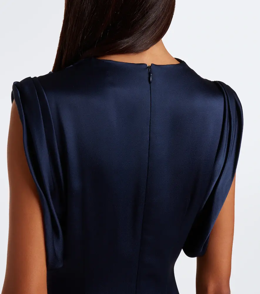 Erdem Draped embellished satin cady gown | Thumbnail 4