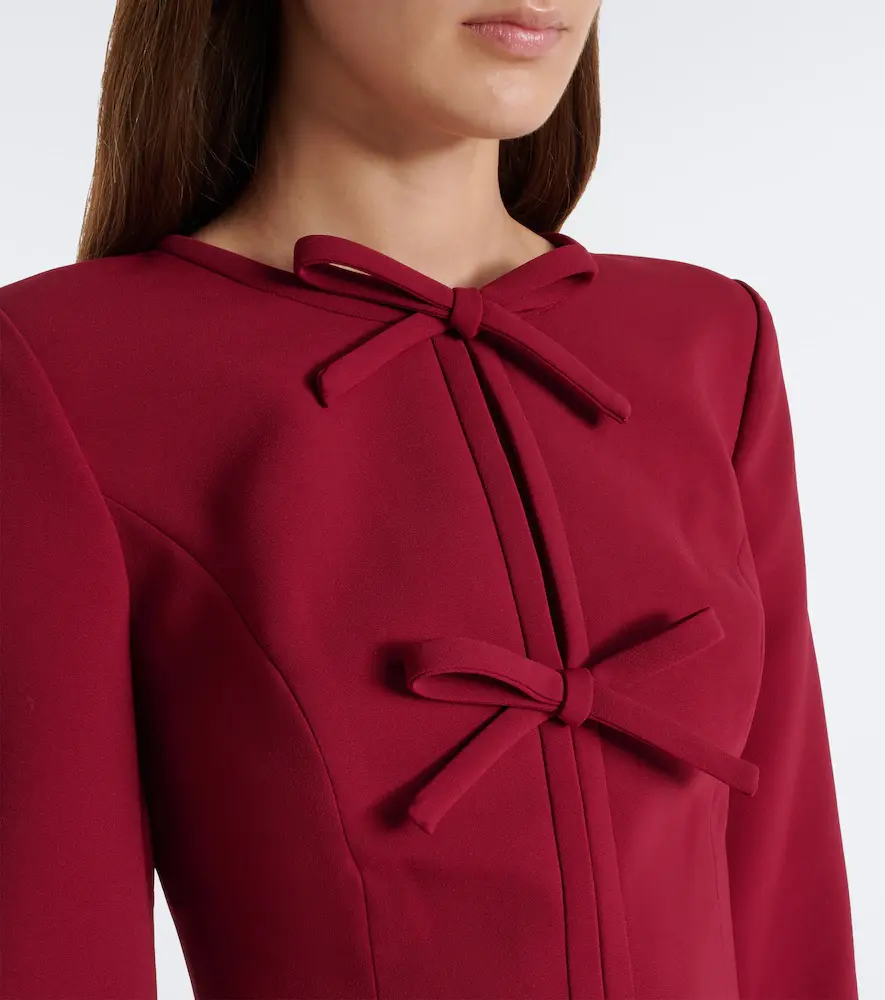 Carolina Herrera Bow-detail crêpe midi dress | Thumbnail 3 Carolina Herrera Bow-detail crêpe midi dress | Thumbnail 3