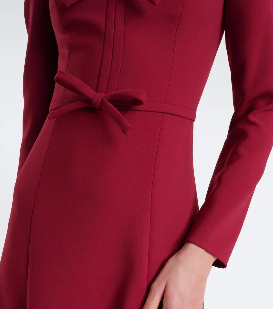 Carolina Herrera Bow-detail crêpe midi dress | Thumbnail 4 Carolina Herrera Bow-detail crêpe midi dress | Thumbnail 4