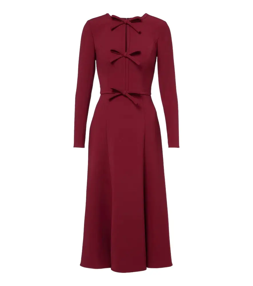Carolina Herrera Bow-detail crêpe midi dress