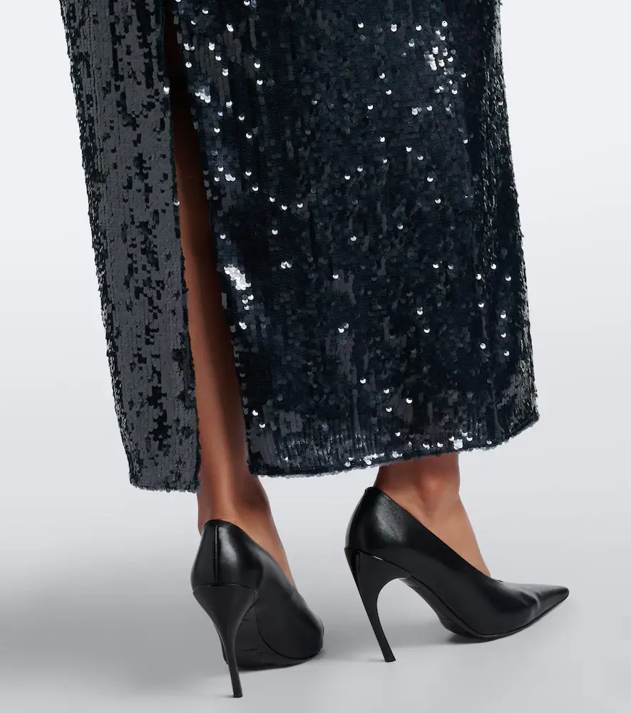Erdem Floral-appliqué sequined midi skirt | Thumbnail 2 Erdem Floral-appliqué sequined midi skirt | Thumbnail 2