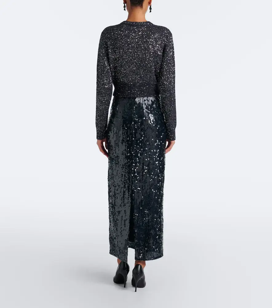 Erdem Floral-appliqué sequined midi skirt | Thumbnail 6 Erdem Floral-appliqué sequined midi skirt | Thumbnail 6