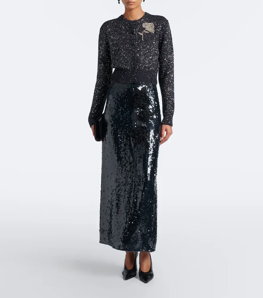 Erdem Cropped embellished alpaca-blend cardigan | Thumbnail 3 Erdem Cropped embellished alpaca-blend cardigan | Thumbnail 3