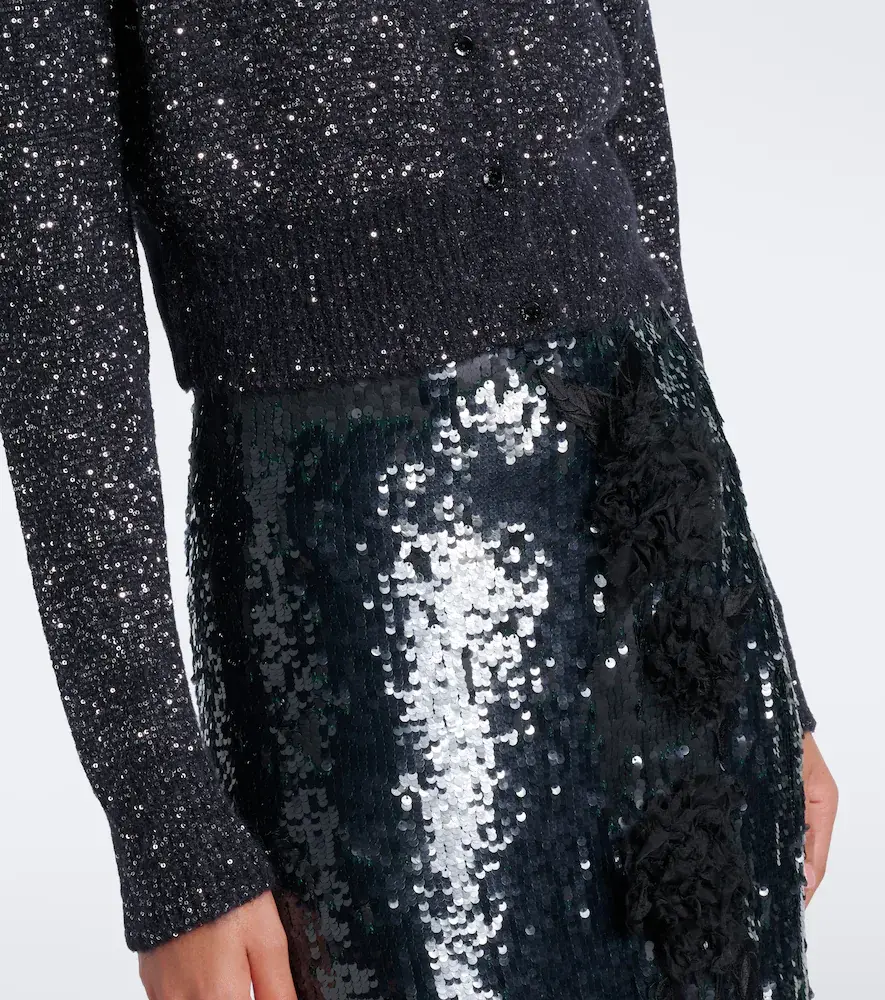 Erdem Cropped embellished alpaca-blend cardigan | Thumbnail 4 Erdem Cropped embellished alpaca-blend cardigan | Thumbnail 4