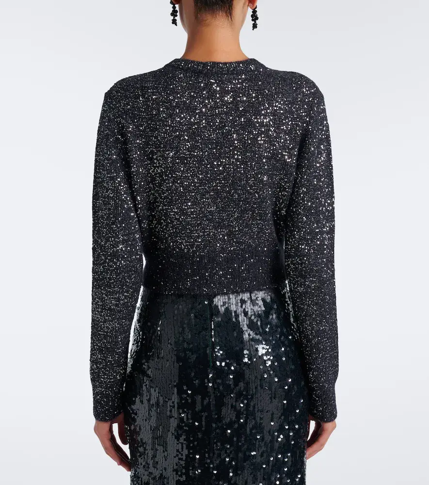 Erdem Cropped embellished alpaca-blend cardigan | Thumbnail 5 Erdem Cropped embellished alpaca-blend cardigan | Thumbnail 5