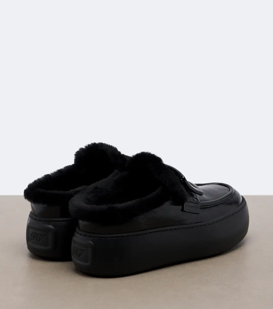 Roger Vivier Shearling-lined leather platform mules | Thumbnail 2 Roger Vivier Shearling-lined leather platform mules | Thumbnail 2