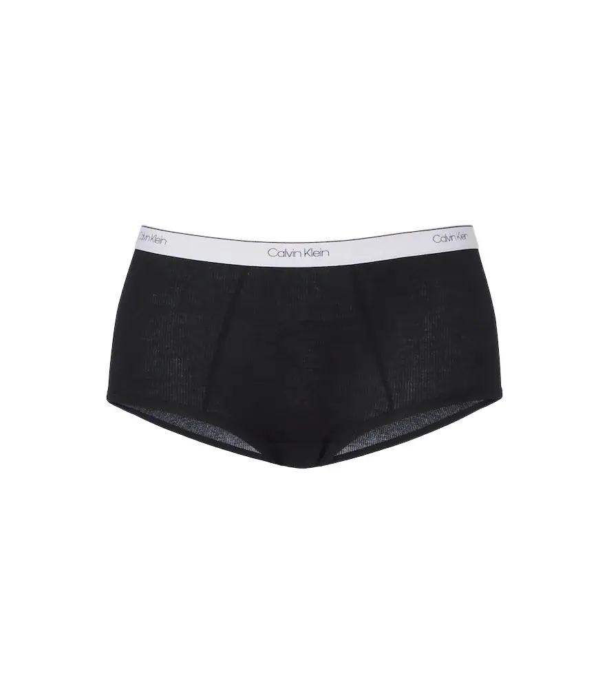 Calvin Klein Collection Thaïs ribbed-knit cotton-blend briefs
