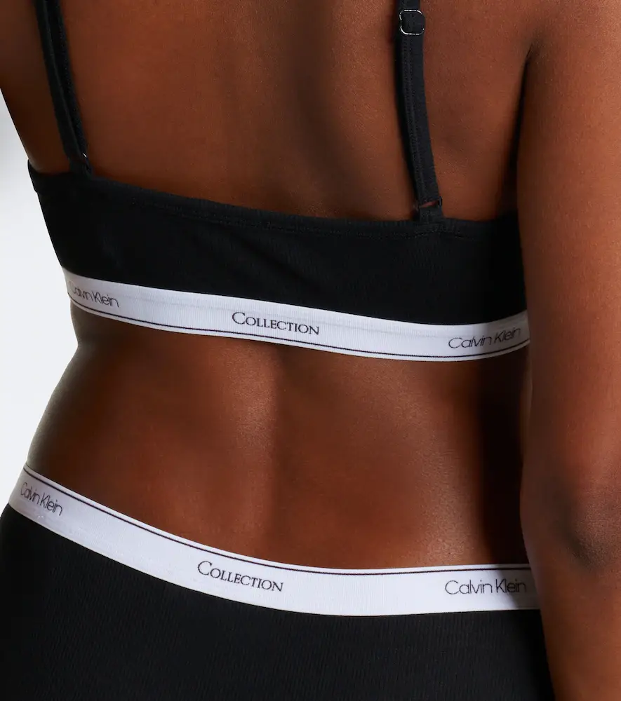 Calvin Klein Collection Sienna ribbed-knit cotton-blend bralette | Thumbnail 3 Calvin Klein Collection Sienna ribbed-knit cotton-blend bralette | Thumbnail 3