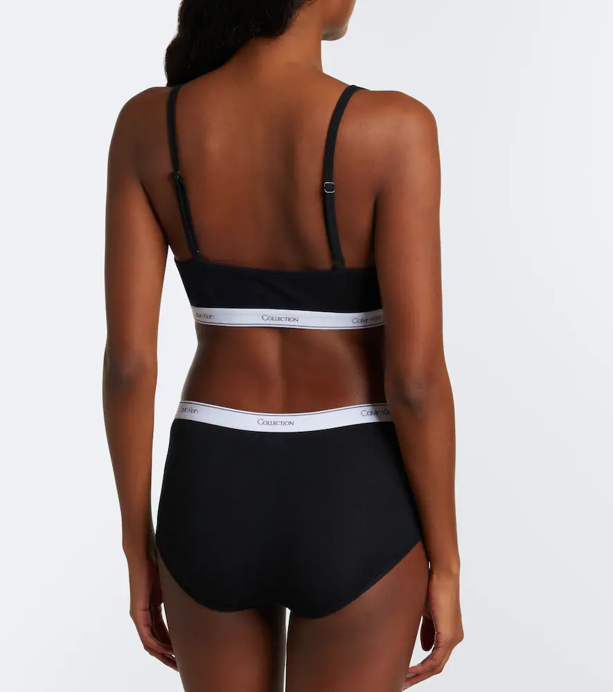 Calvin Klein Collection Sienna ribbed-knit cotton-blend bralette | Thumbnail 4 Calvin Klein Collection Sienna ribbed-knit cotton-blend bralette | Thumbnail 4