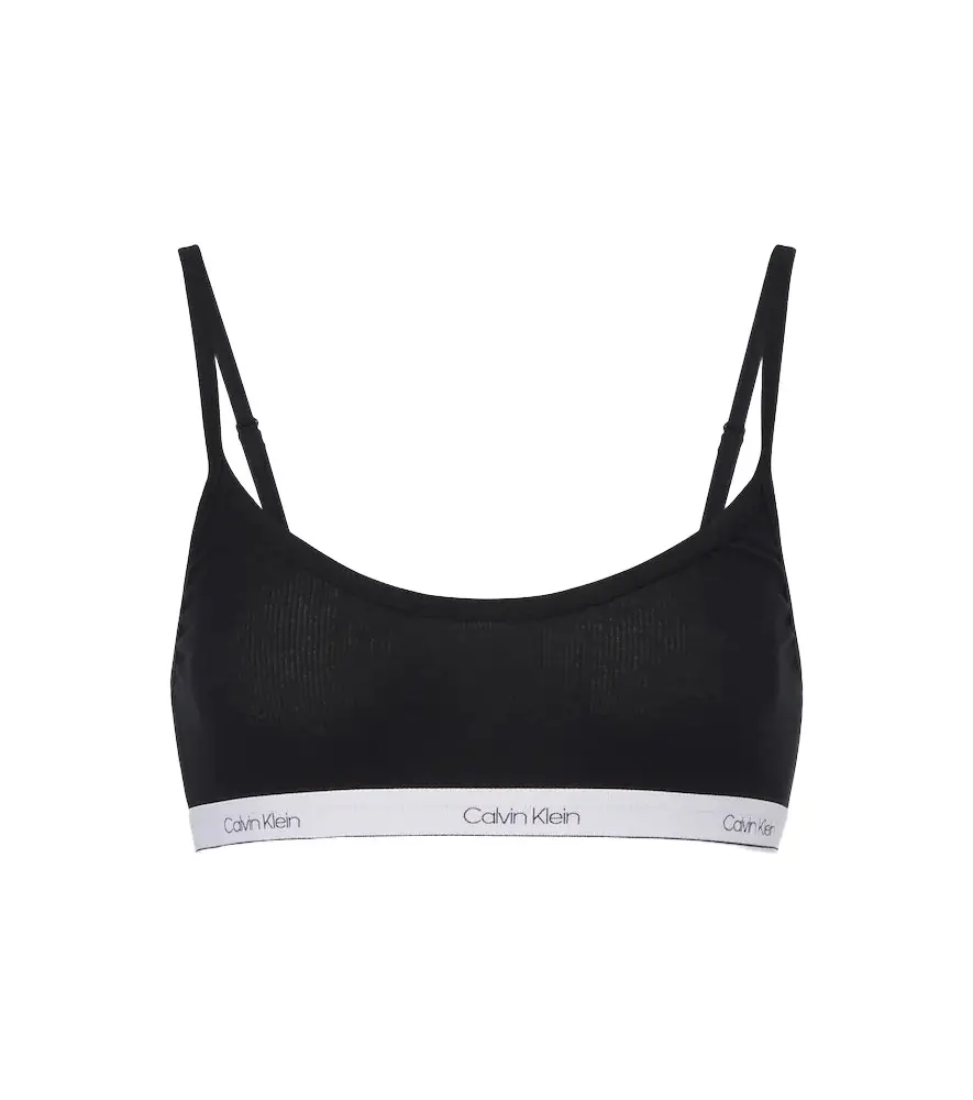 Calvin Klein Collection Sienna ribbed-knit cotton-blend bralette