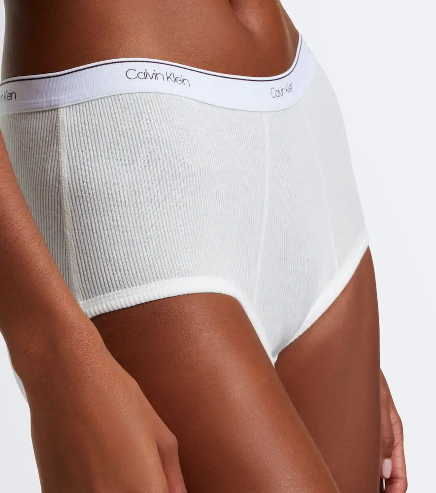 Calvin Klein Collection Thaïs ribbed-knit cotton-blend briefs | Thumbnail 2 Calvin Klein Collection Thaïs ribbed-knit cotton-blend briefs | Thumbnail 2