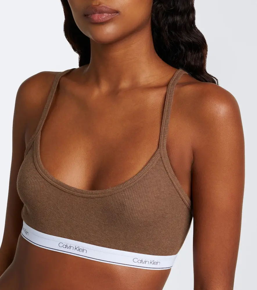 Calvin Klein Collection Sienna ribbed-knit cotton-blend bralette | Thumbnail 4 Calvin Klein Collection Sienna ribbed-knit cotton-blend bralette | Thumbnail 4