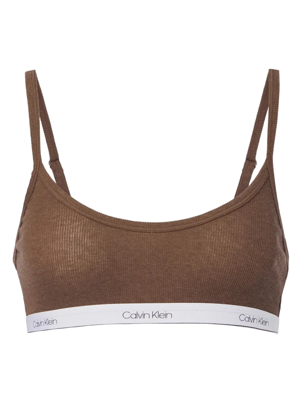 Calvin Klein Collection Sienna ribbed-knit cotton-blend bralette