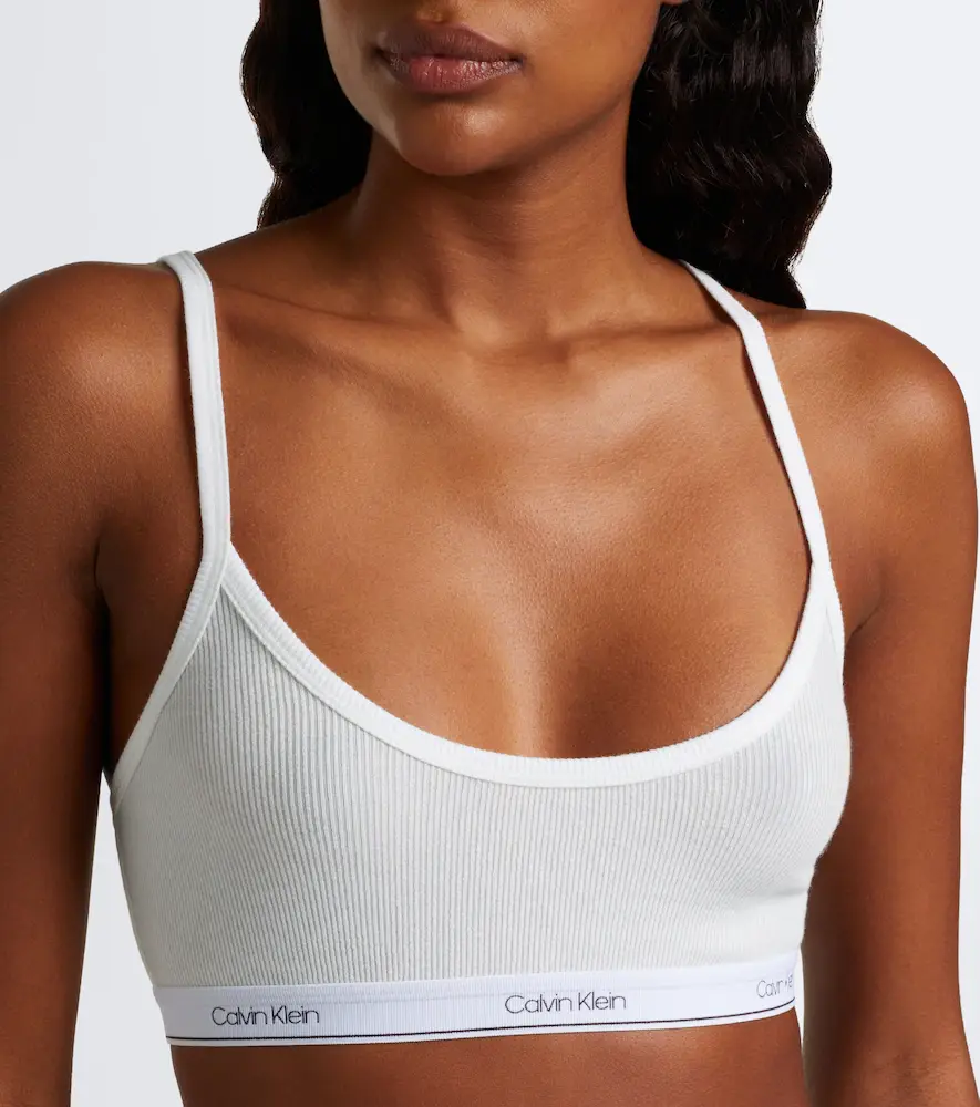 Calvin Klein Collection Sienna ribbed-knit cotton-blend bralette | Thumbnail 2 Calvin Klein Collection Sienna ribbed-knit cotton-blend bralette | Thumbnail 2