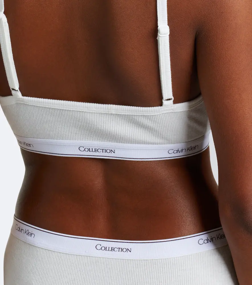 Calvin Klein Collection Sienna ribbed-knit cotton-blend bralette | Thumbnail 3 Calvin Klein Collection Sienna ribbed-knit cotton-blend bralette | Thumbnail 3