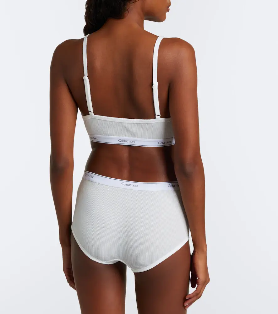 Calvin Klein Collection Sienna ribbed-knit cotton-blend bralette | Thumbnail 4 Calvin Klein Collection Sienna ribbed-knit cotton-blend bralette | Thumbnail 4