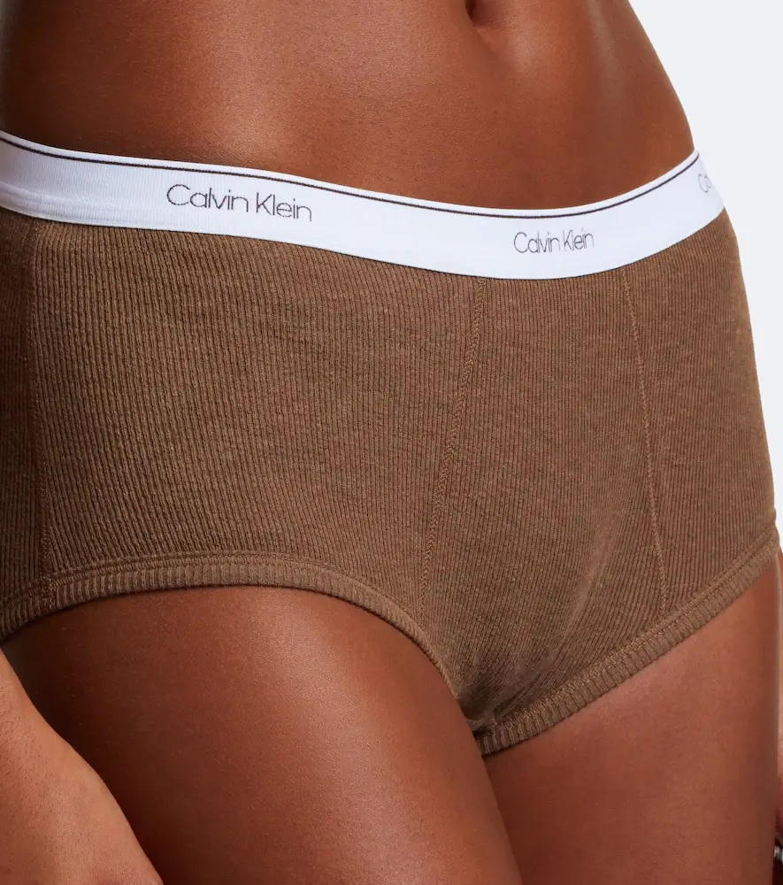 Calvin Klein Collection Thaïs ribbed-knit cotton-blend briefs | Thumbnail 3 Calvin Klein Collection Thaïs ribbed-knit cotton-blend briefs | Thumbnail 3
