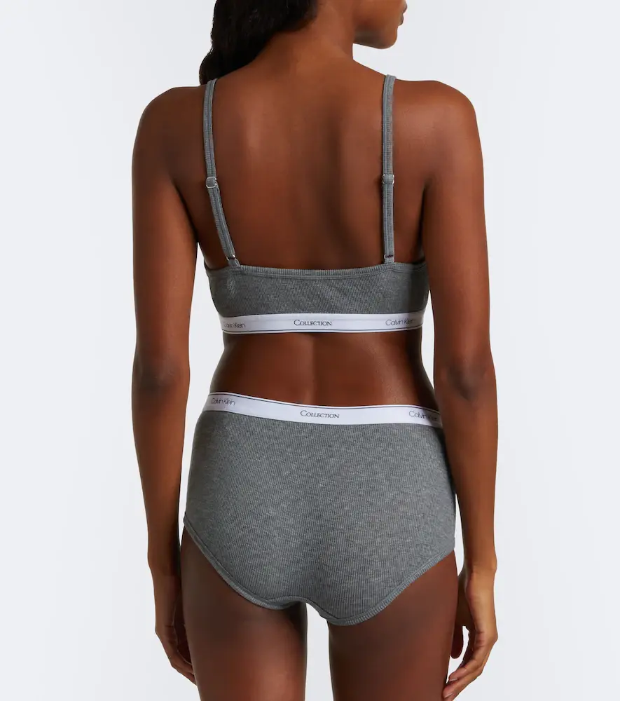 Calvin Klein Collection Thaïs ribbed-knit cotton-blend briefs | Thumbnail 3 Calvin Klein Collection Thaïs ribbed-knit cotton-blend briefs | Thumbnail 3