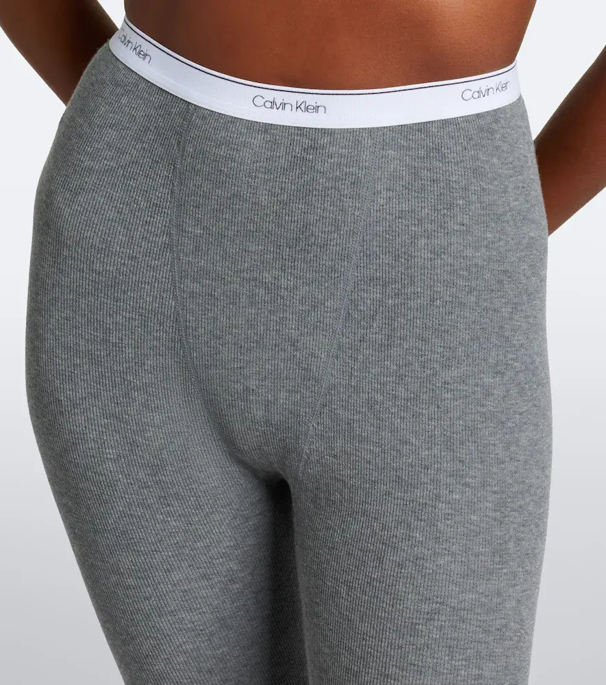 Calvin Klein Collection Rosalie ribbed-knit cotton-blend leggings | Thumbnail 2 Calvin Klein Collection Rosalie ribbed-knit cotton-blend leggings | Thumbnail 2