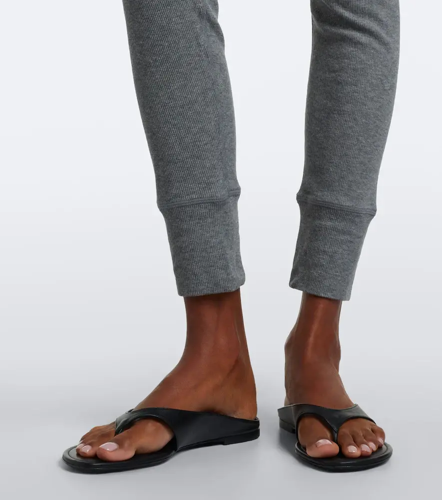 Calvin Klein Collection Rosalie ribbed-knit cotton-blend leggings | Thumbnail 3 Calvin Klein Collection Rosalie ribbed-knit cotton-blend leggings | Thumbnail 3
