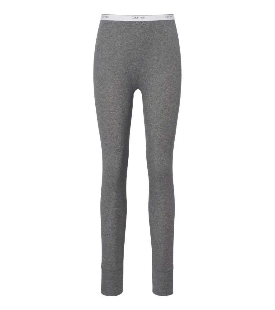 Calvin Klein Collection Rosalie ribbed-knit cotton-blend leggings