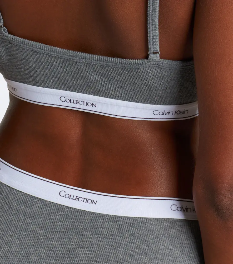 Calvin Klein Collection Sienna ribbed-knit cotton-blend bralette | Thumbnail 2 Calvin Klein Collection Sienna ribbed-knit cotton-blend bralette | Thumbnail 2
