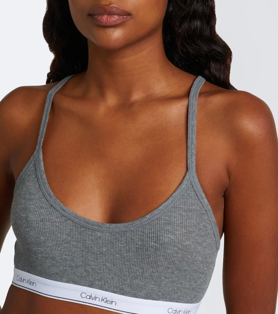 Calvin Klein Collection Sienna ribbed-knit cotton-blend bralette | Thumbnail 4 Calvin Klein Collection Sienna ribbed-knit cotton-blend bralette | Thumbnail 4