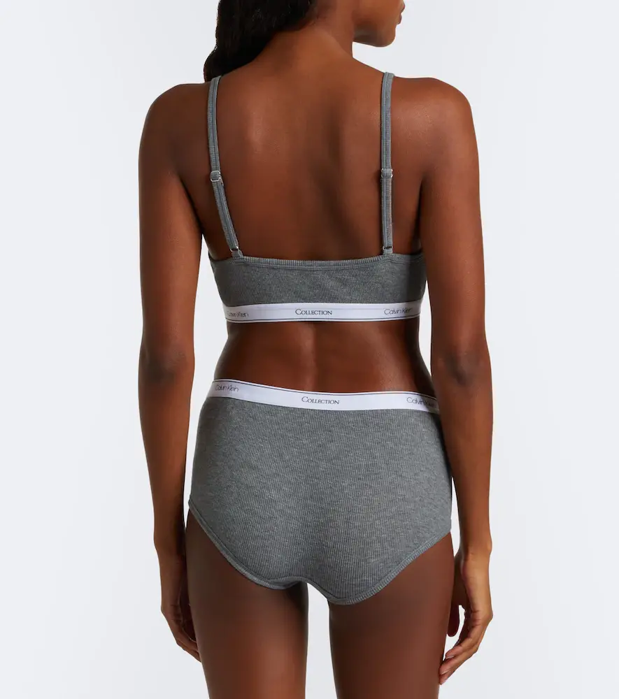 Calvin Klein Collection Sienna ribbed-knit cotton-blend bralette | Thumbnail 5 Calvin Klein Collection Sienna ribbed-knit cotton-blend bralette | Thumbnail 5