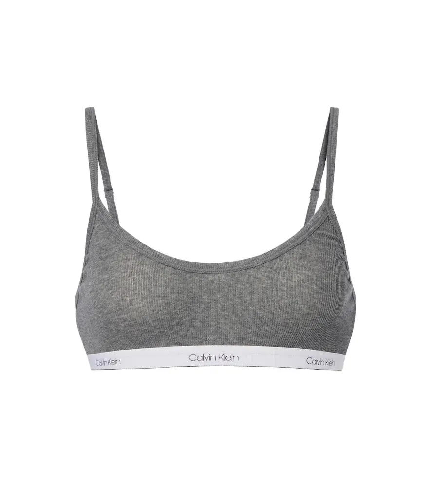 Calvin Klein Collection Sienna ribbed-knit cotton-blend bralette