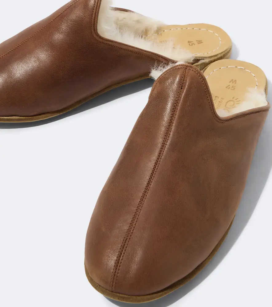 Sabah Shearling-lined leather mules | Thumbnail 2
