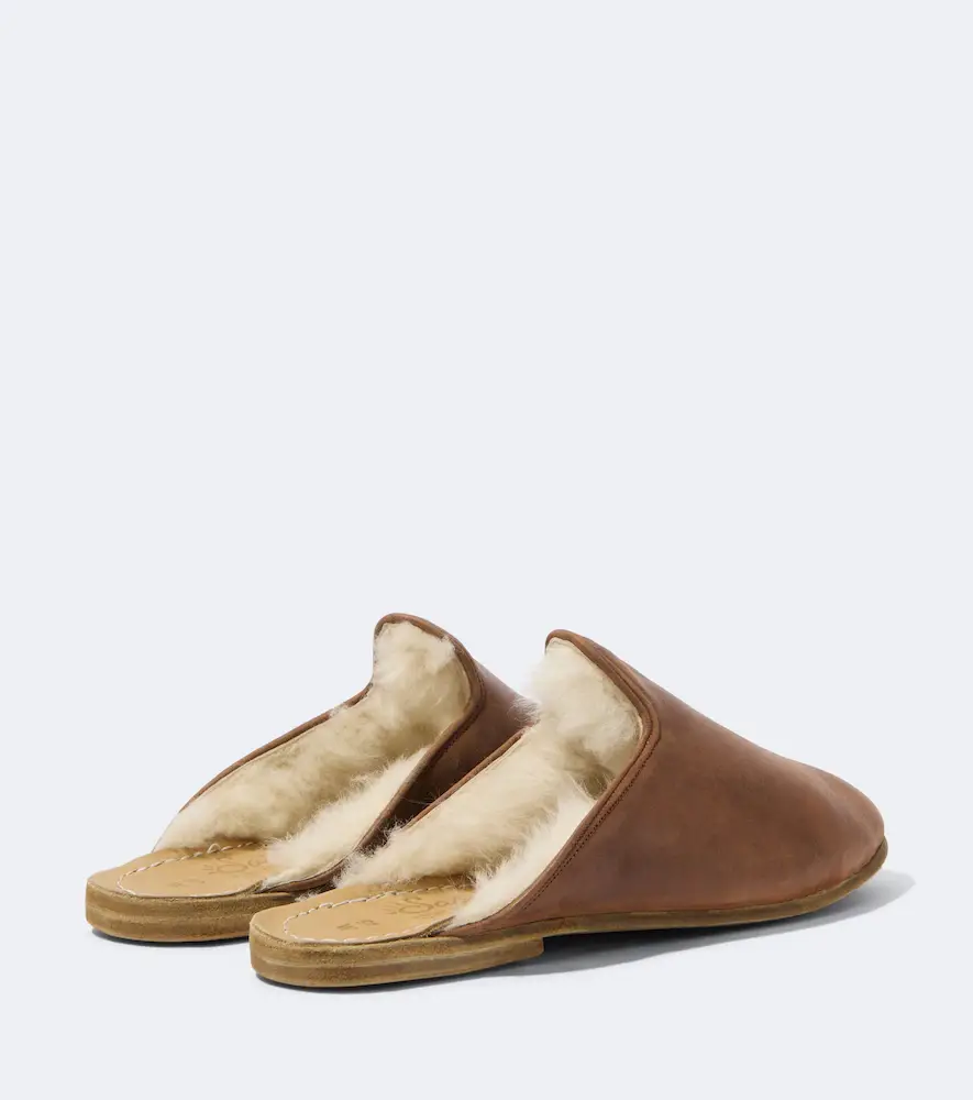 Sabah Shearling-lined leather mules | Thumbnail 4