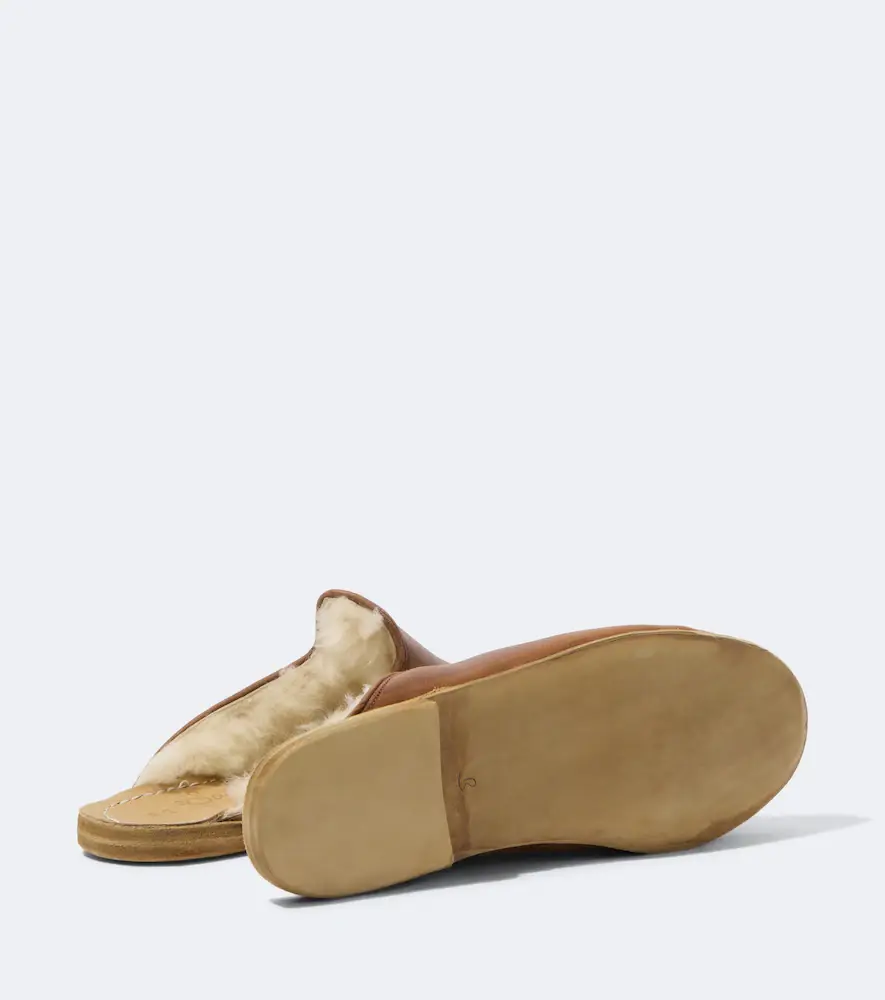 Sabah Shearling-lined leather mules | Thumbnail 5