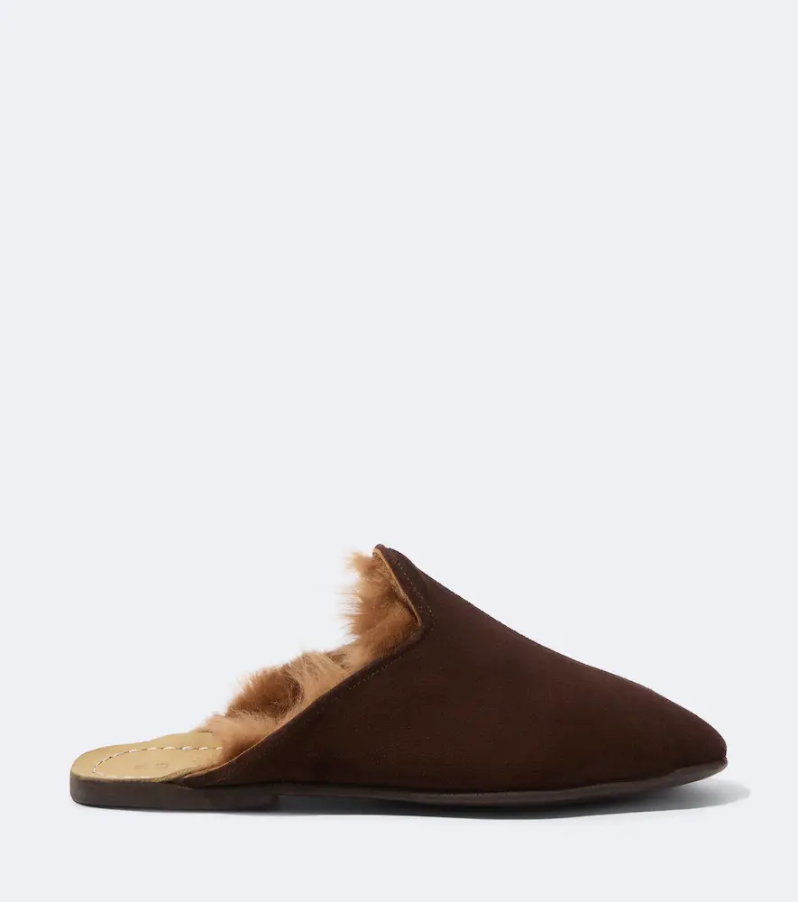 Sabah Shearling-lined suede mules | Thumbnail 5
